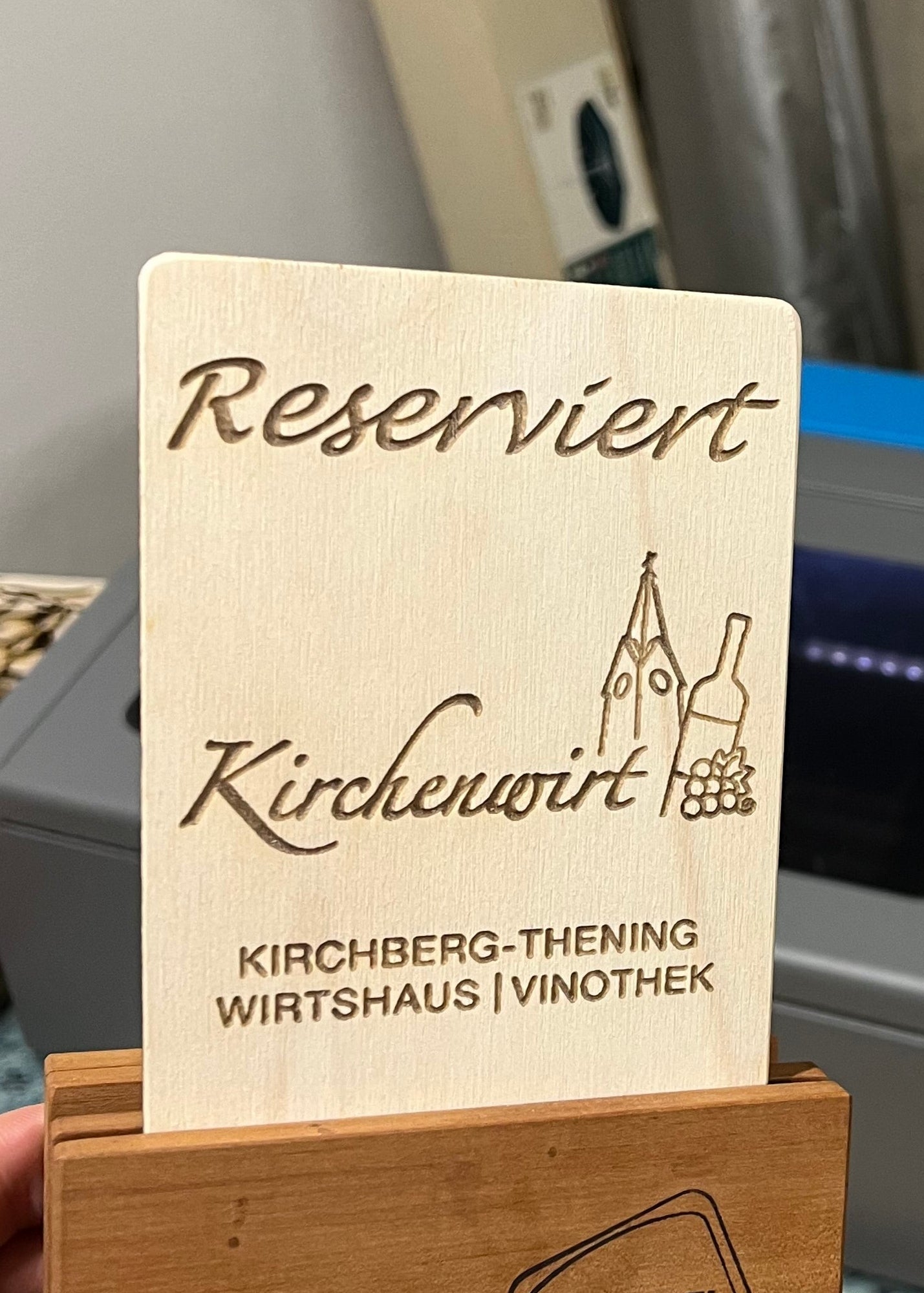 Reserviert-Aufsteller aus Holz