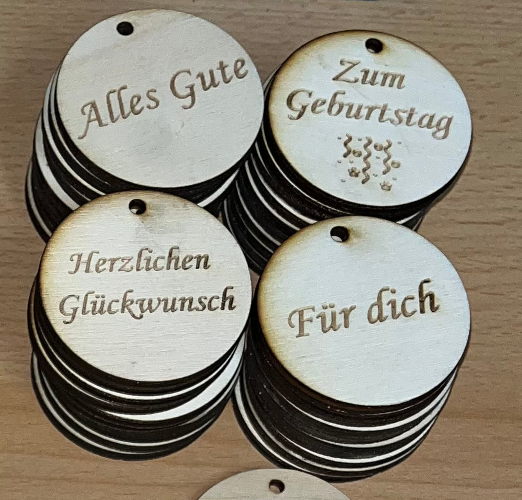 Blumenanhänger mit Sprüche